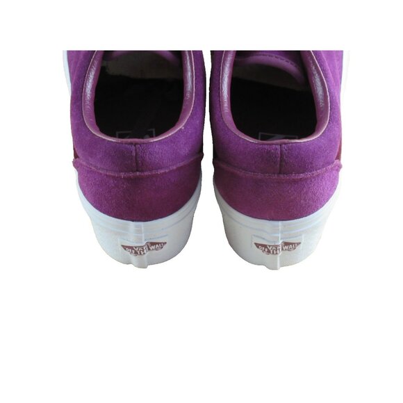 Vans Women's Old Skool Stackform Mono Embroidery Dark Purple Suede Shoes Size 8 - Picture 5 of 7